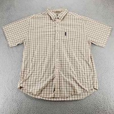 Vintage Chaps Ralph Lauren Shirt Mens XL Brown Plaid Button Classiccore Preppy
