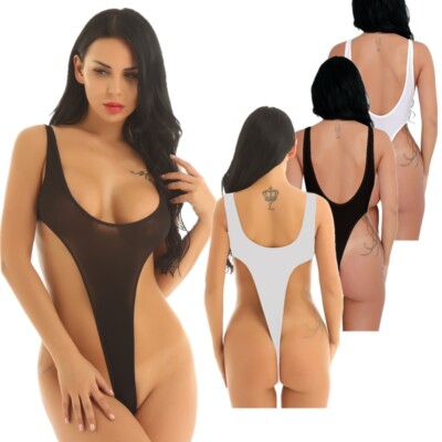 Details about Women Lingerie One Piece Bodysuit Sleepwear Nightwear Sheer Mesh Leotard O Neck Details about Women Lingerie One Piece Bodysuit Sleepwear Nightwear Sheer Mesh Leotard O Neck
