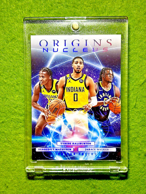 Tyrese Haliburton SILVER PRIZM Jarace Walker ROOKIE CARD RC 2023 Origins NUCLEUS
