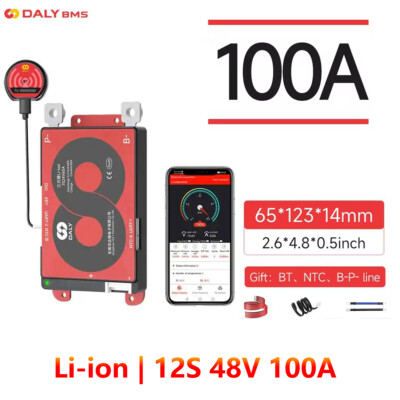 Daly 12S 48V 100A Li-ion Smart BMS Common Port with Balance+BT Module