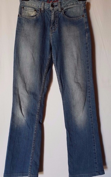 WOMEN'S JEANS LEVI'S 553 TRADITIONAL FIT STRAIGHT STRETCH BLUE SIZE 8 LEG 32" 