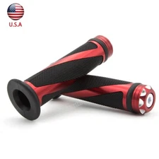 2 PCS 7/8" 22mm 25mm Motorcycle Hand W/Ends Handle Bar Throttle Grips Handlebar