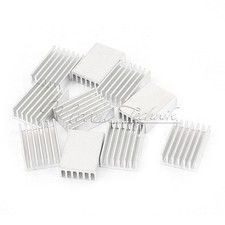 20pcs Silver Tone 20x14x6mm Rectangle Aluminum Heat Sink Cooling Cooler Fin-