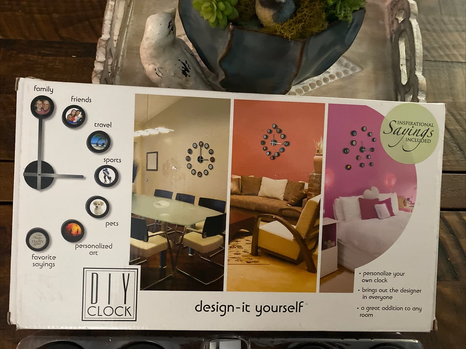 Hágalo Usted Mismo Reloj Negro Diseño Personalizar Cada Hora Único NUEVO Foto 2 de 4