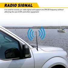 13" Antenna Mast Power Black Radio for JEEP WRANGLER JK/JL 07-22 GLADIATOR 20-22