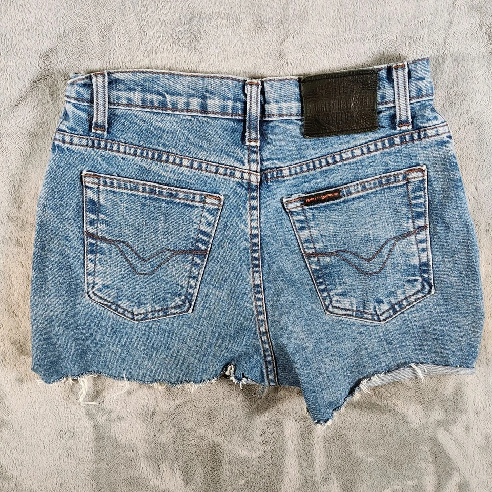 Harley-Davidson 2005 женщин DIY отрезать потертый кромки джинсовой ткани Jean шорты (размер 4P) - Изображение 2 из 4
