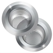 2 Pack Sink Strainer Sets - Large Wide Rim 4.5" Stainless Steel Str... Fast Ship