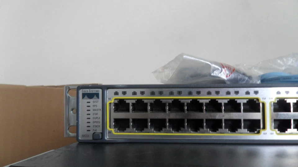 CISCO WS-C3750G-48PS-S 48-Port Gigabit Layer 3 POE Switch 3750G-48PS-S ios-15.0 - Image 3 of 4