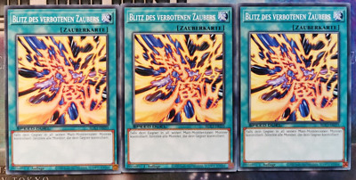 3x  Blitz des verbotenen Zaubers SGX3-DEI33 Common 1st DEUTSCH PLAYSET Yu-Gi-Oh