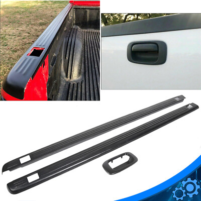 Tailgate Handle Bezel Trim & 6.5FT Bed Rail Cover Cap For 99-07 Chevy
