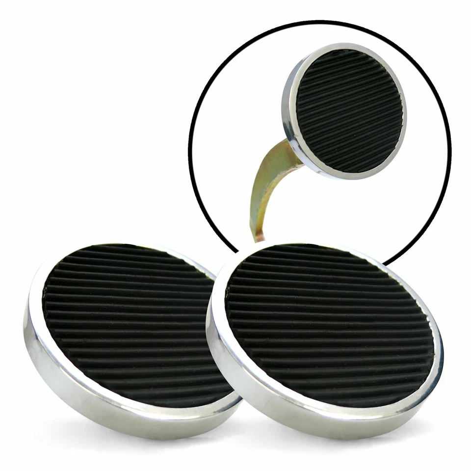 Round Billet Brake and Clutch Pedals american shifter ASCPEDAC004P muscle truck - Image 3 of 4