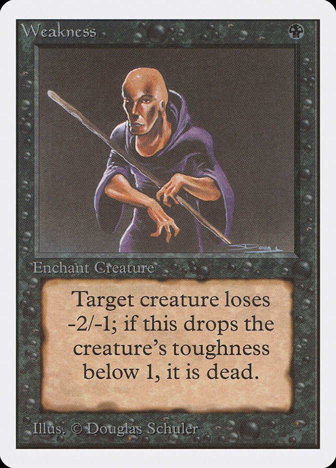 MTG Magic the Gathering Weakness (135/302) Unlimited Edition MP