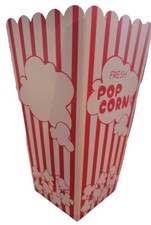 Popcorn Containers 10 Flat Bottom Cardboard New No Packaging Party Favor Movie