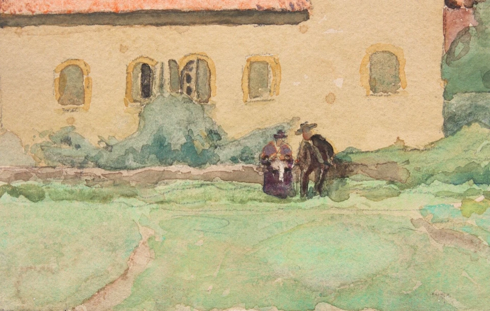 Léon Eugène Lambert (1865-1936) signiertes Aquarell Stadtansicht Le Puy-en-Velay - Bild 4 von 4