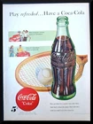 1948 Coca-Cola Coke 5 Cents Tennis Vtg Paper Page Print Advertisement Ad MINT