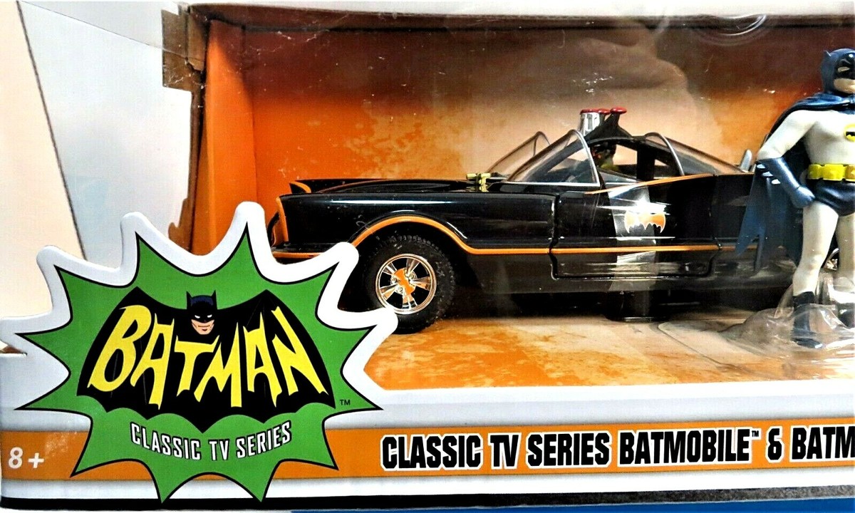 BATMAN Classic TV Series 1966 BATMOBILE with Action Figure Comics