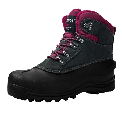riemot Damen Winter Wärme Wasserdichte Stiefeletten Schneestiefel mit Futter