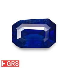 GRS Certified BURMESE Sapphire 8.28 Ct. Natural Untreated ROYAL BLUE Rare Find