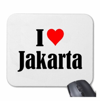 MOUSEPAD Mauspad I Love Jakarta Ich Liebe Jakarta