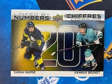 2023-24 Upper Deck Tim Hortons Linked by Numbers Sarah Nurse Hannah Brandt PWHL