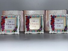 Picture Frame X 3, Small Flower Design, A Little Gift To, 5cm (2") By 5cm (2"),