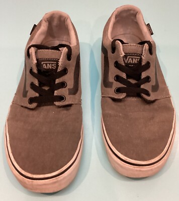 Men's Size 8 Grey Van Chapman Black Stripe Sneakers with Black Shoe Laces