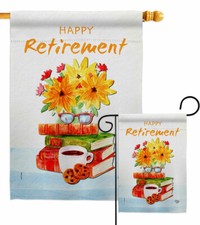 Retirement Activites Garden Flag Celebration Decorative Gift Yard House Banner
