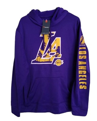 New Men's NBA Fanatics Los Angeles LA Lakers Purple Sweatshirt | eBay