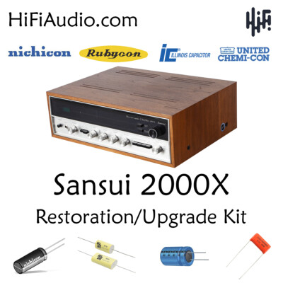 Sansui 2000x receiver rebuild restoration capacitor kit repair upgrade