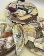 Set of THREE (3) Delta Group Design Cheese Plates Italian Schnoor Oase Round Box