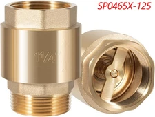 for SP0465X-125 One Way Brass Check Valve, 1-1/4" NPT male in/ 1-1/4" FNPT out