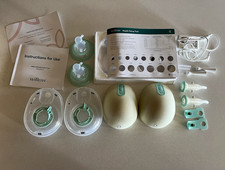 Willow Wearable Breast Pump Gen 3 Parts Set Beige/Green w/ Bag Nipple Tool