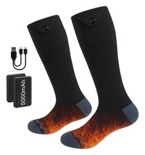 Heated Socks 5000mAh Rechargeable 4 Heat Settings Washable Foot Warmer