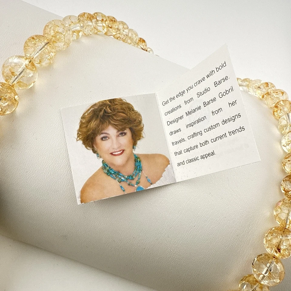 Studio Barse Necklace Beaded Tigers Eye Multi Strand Bronze HSN Gem Gold Tone - Image 2 of 4