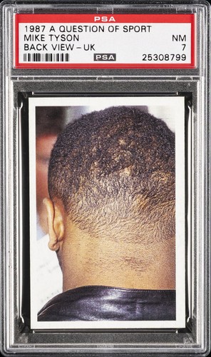 1987 A QUESTION OF SPORT UK BACK VIEW MIKE TYSON PSA 7