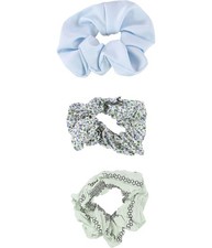 American Eagle Womens 3-Pack Hair Scrunchie, Blue