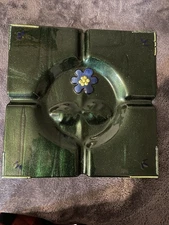 Ceramic Green Metallic Ashtray