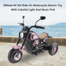 3Wheel 6V Kid Ride On Motorcycle Electric Toy w/ Colorful Light And Music Pink