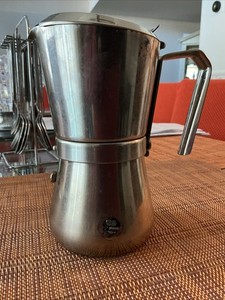 Vintage Giannina Express Espresso Brevettata INOX18-10 Stainless Steel Coffee 7”