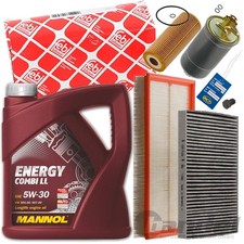 FEBI FILTER SET+5 L MANNOL MOTORÖL 5W30 für VW 1.9 TDI GOLF IV BORA 1J AUDI A3