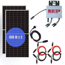 PLUG AND PLAY  900W PANNELLO SOLARE FOTOVOLTAICO BIFACCIALE PER SPINA DA BALCONE