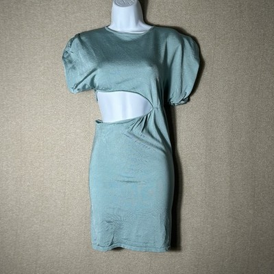 Atoir Balancing Act Dress Womens XS 2 Green Side Cutout Mini Stretch Bodycon