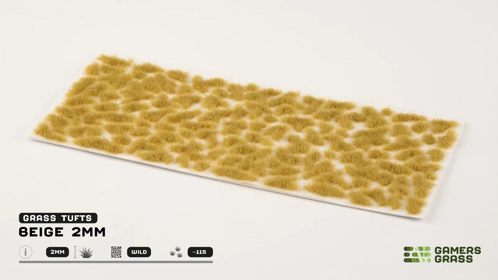 Gamers Grass Wild Beige 2mm Tufts For Wargaming Mini Bases 115 Per Pack GG2-BEI