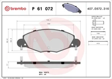 Front axle Brembo P 61 072 brake pad set, disc brake for Citroën
