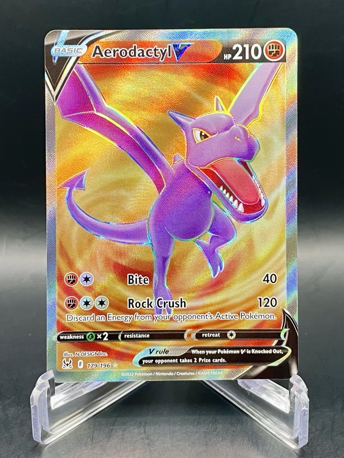 Aerodactyl V 179/196 Lost Origin Ultra Rare Full Art Holo Pokemon TCG NM/M
