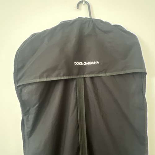 Dolce & Gabbana Black Canvas Garment Bag Suit Cover Travel Carrier Logo