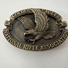 Vintage Golden Eagles, National Rifle Association NRA Belt Buckle Made In Usa