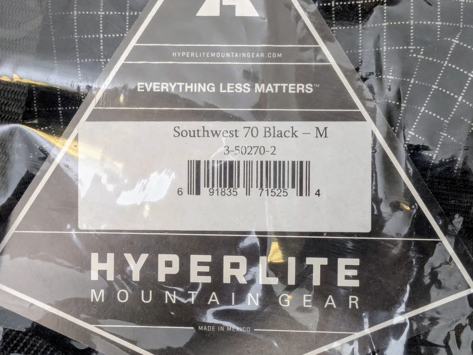 Hyperlite Stormshadow Pecho Pack 70L Mediano - NEGRO - Envío Gratis