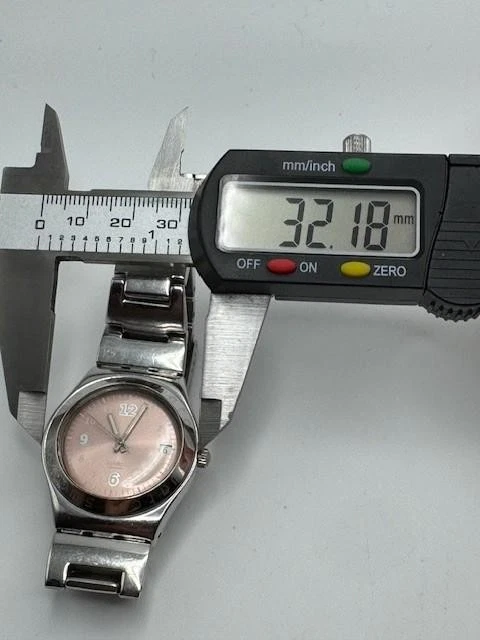 Reloj Swatch Irony AG2000 Suizo Tono Plata Esfera Rosa Cuarzo Fecha Batería Nueva Foto 3 de 4