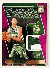 2024-25 Panini Totally Certified A.J. Johnson Jersey PATCH RC #/99 PURPLE Bucks!